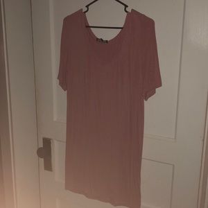 Rose colored long piko tunic